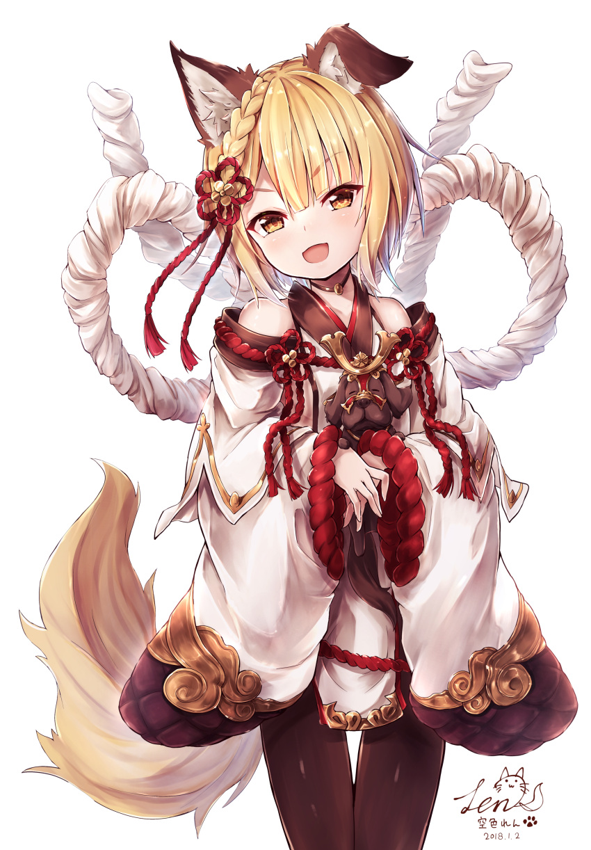 1girl, :d, absurdres, animal, animal_ears, artist_name, bangs, black_legwear
