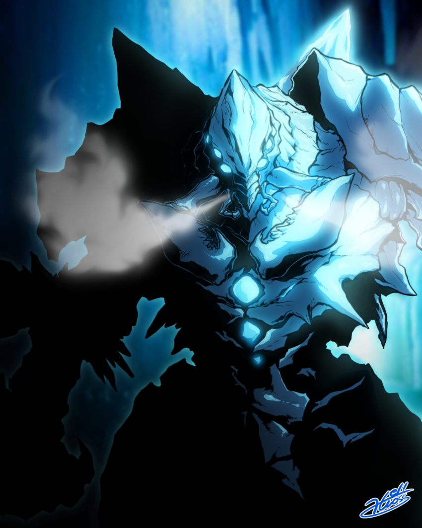 1boy, blue_eyes, cocytus_(overlord), hellcross_(dkrejd2000), highres, insect, looking_at_viewer, overlord_(maruyama)