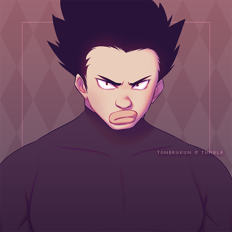 1boy, artist_name, black_hair, boku_no_hero_academia, male_focus, satou_rikidou, solo, tonerukun