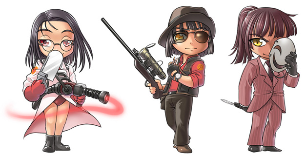 man_(trance), team_fortress_2, the_medic, the_sniper, the_spy