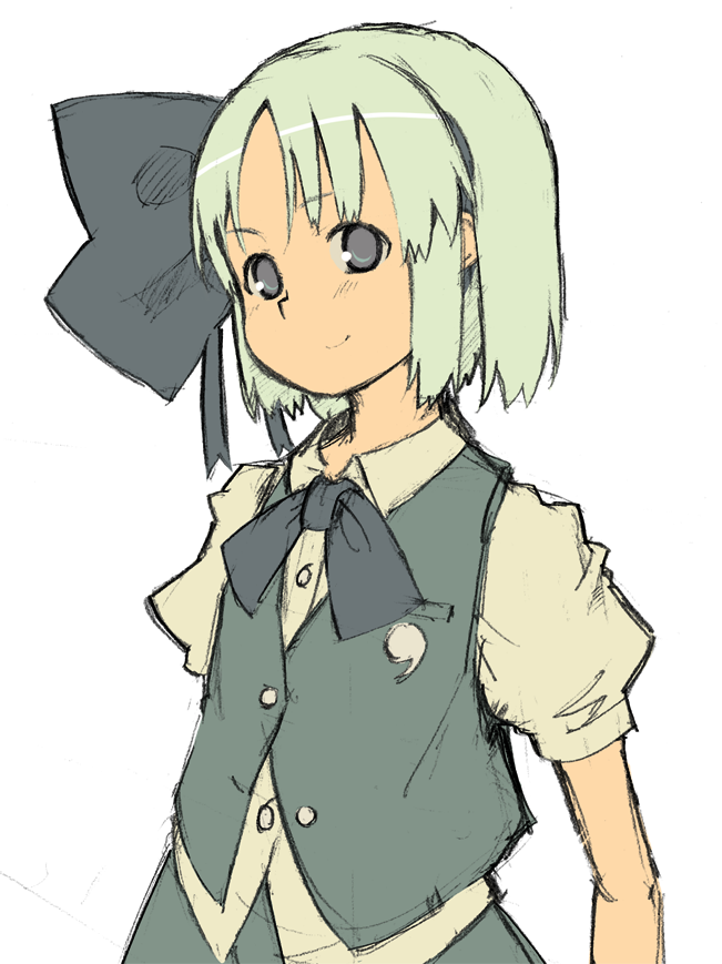 grey_eyes, konpaku_youmu, short_hair, smile, touhou, wadaichi