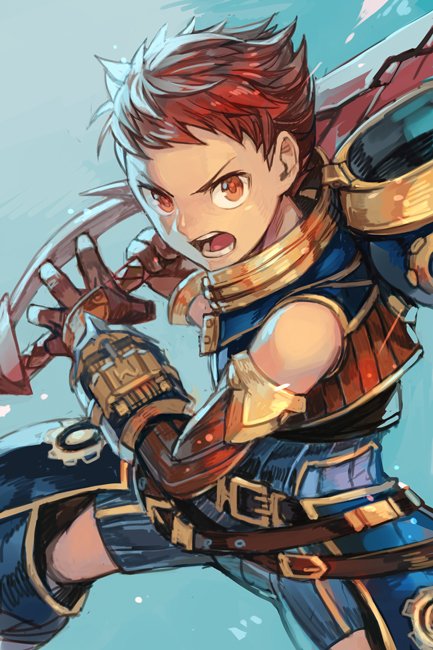 1boy, armor, belt, belt_buckle, buckle, green_background, hankuri, looking_at_viewer