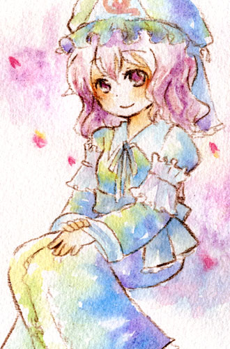 ketama_no_su, lowres, saigyouji_yuyuko, tagme, touhou