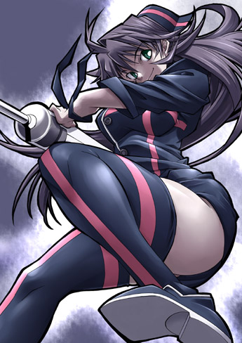 grey_hair, long_hair, lowres, original, rakko, rakko_(r2), ribbon, smile