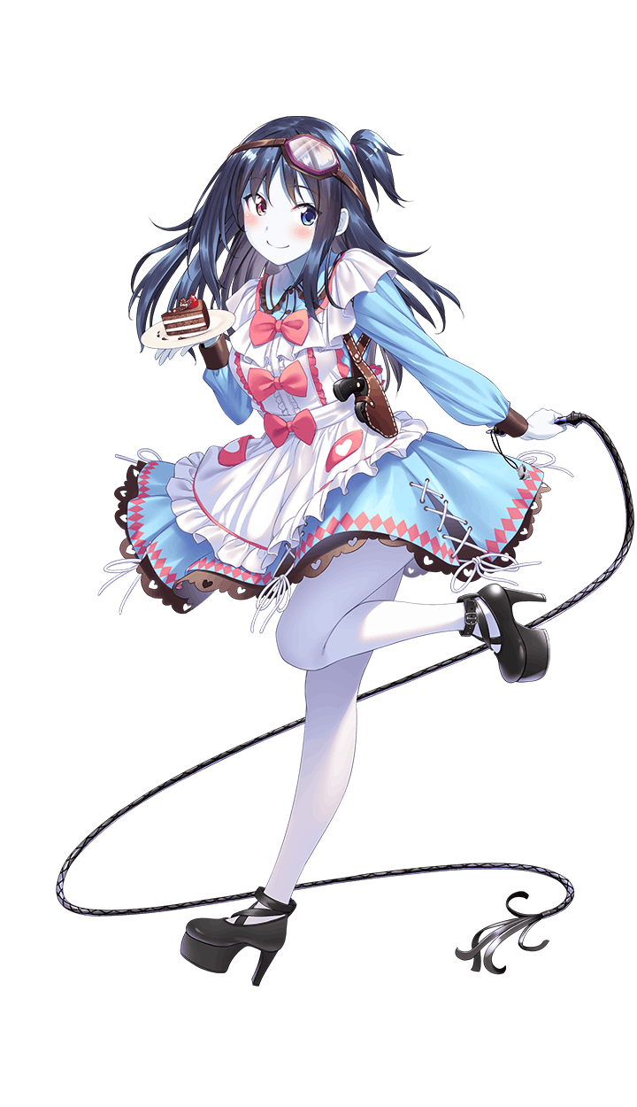 1girl, aleister_air, alternate_costume, black_footwear, black_hair, blue_dress, blue_eyes, blush