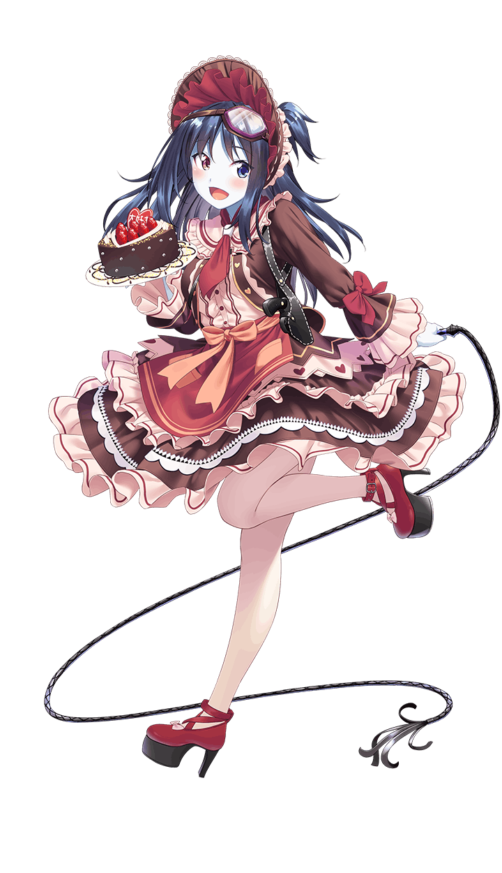 1girl, :d, aleister_air, alternate_costume, black_hair, blue_eyes, blush, bow