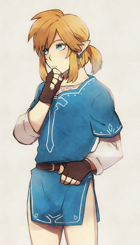 1boy, bangs, belt, blonde_hair, blue_eyes, fingerless_gloves, gloves, layered_clothing