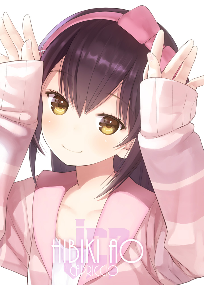 1girl, artist_name, black_hair, capriccio, character_name, commentary_request, eyebrows_visible_through_hair, hair_between_eyes