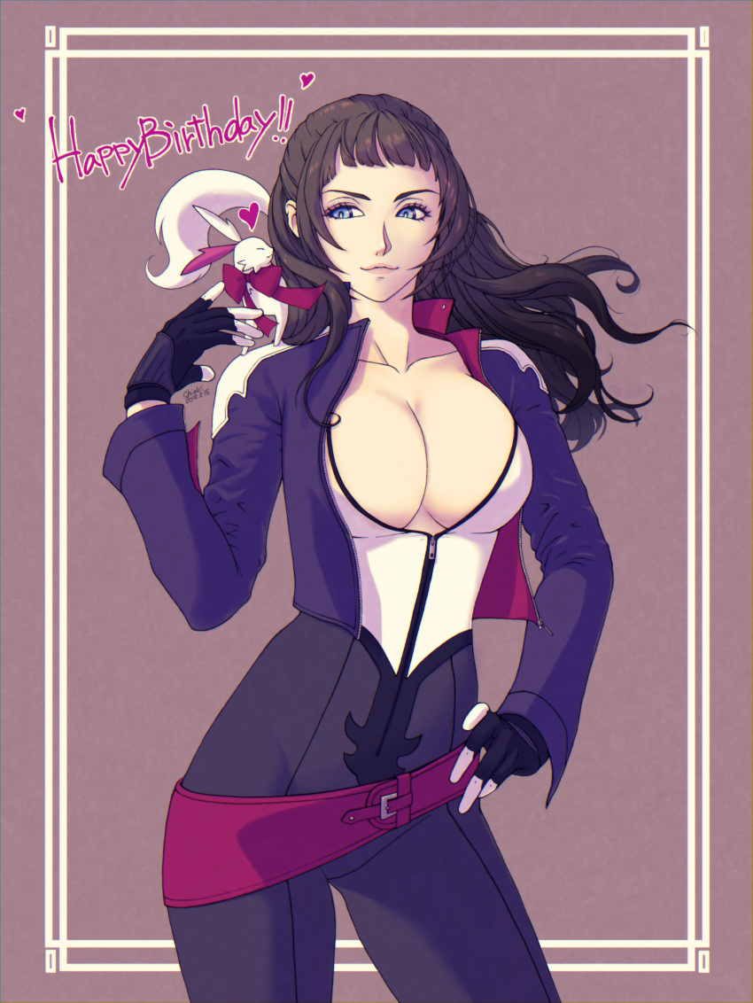 !!, 1girl, absurdres, artist_name, blue_eyes, bodysuit, breasts, chiakikor