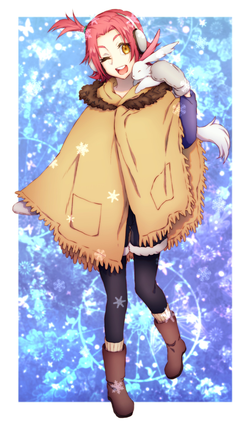 1girl, earmuffs, garo:vanishing_line, garo_(series), gloves, headphones, highres, long_hair