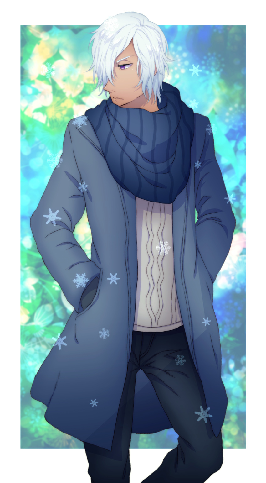 1boy, coat, garo:vanishing_line, garo_(series), gloves, hair_over_one_eye, highres, luke_(garo)