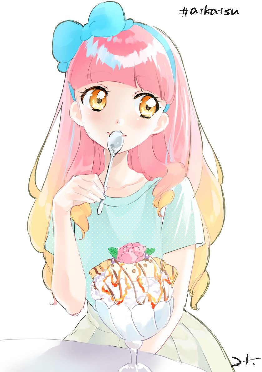 1girl, aikatsu!_(series), aikatsu_friends!, bangs, blue_bow, blunt_bangs, bow, drill_hair