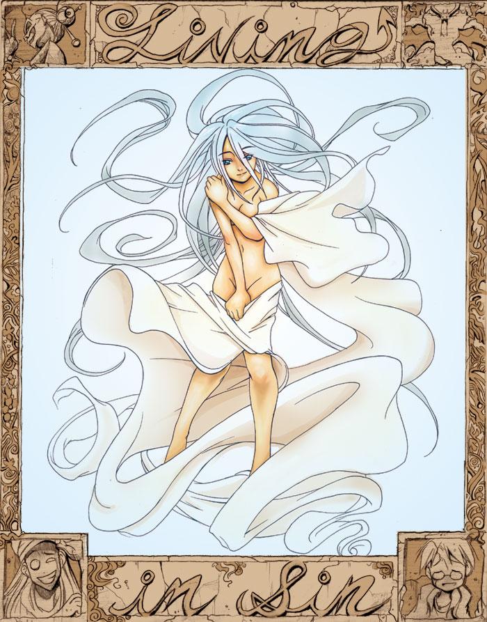 blue_hair, breasts, endling, living_in_sin, long_hair, lust_(living_in_sin), personification, scrotumnose