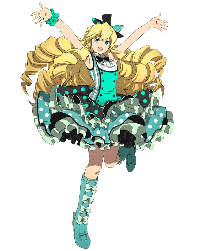 1girl, :d, aqua_footwear, armpits, arms_up, black_ribbon, boots, brown_hair