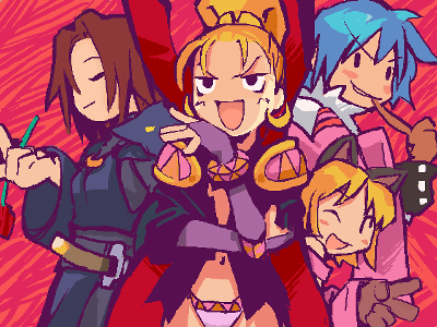 gao, gao_(rhapsody), laughing, lowres, marjoly, marl_kingdom, myao, nippon_ichi