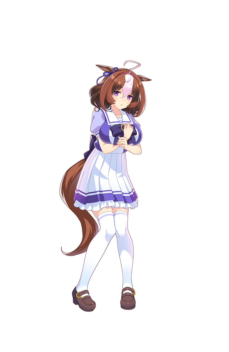 1girl, :<, animal_ears, breasts, brown_hair, full_body, hairband, highres