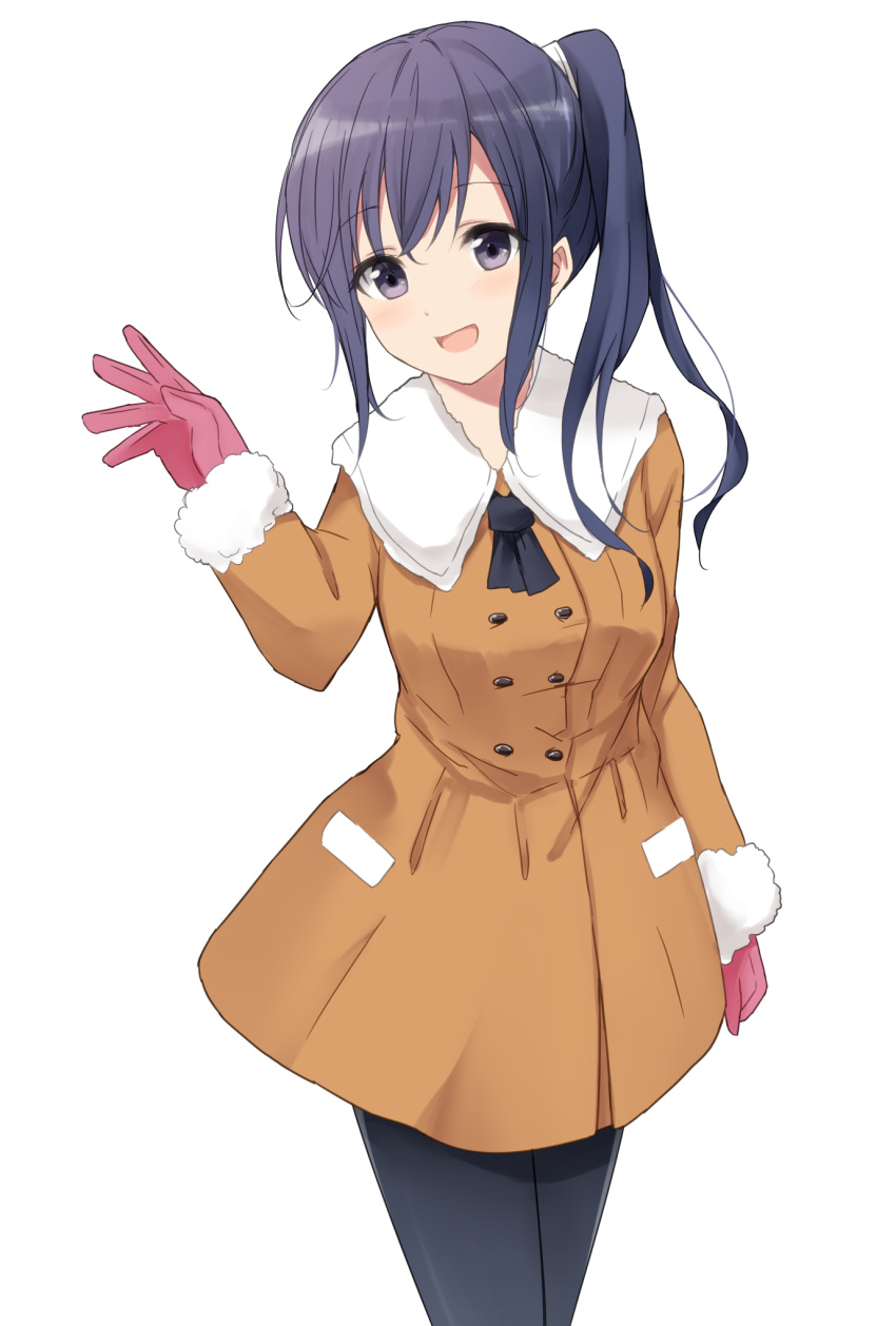 :d, black_legwear, coat, gloves, hand_up, highres, imai_midori, long_hair