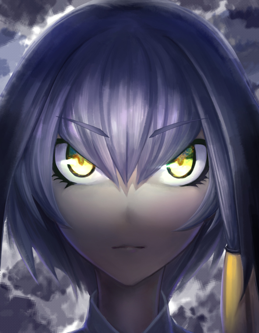1girl, airysher, bangs, commentary_request, eyebrows_visible_through_hair, face, glowing, glowing_eyes