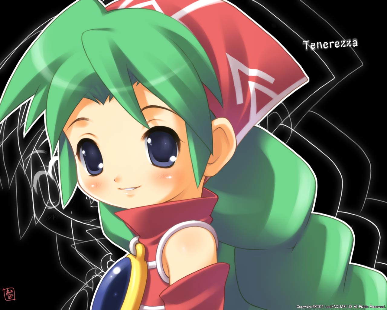 braid, green_hair, tenerezza, wallpaper