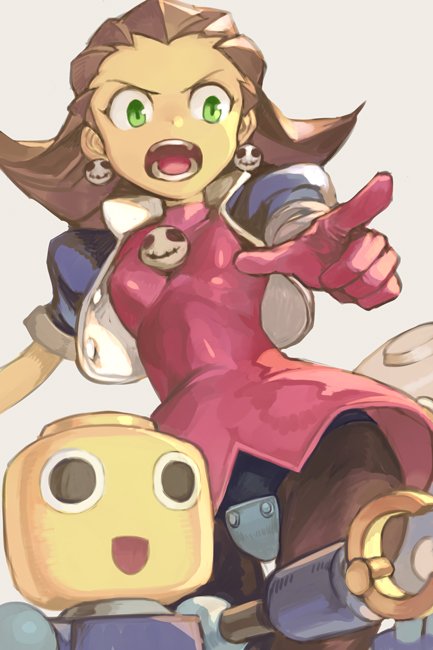 1girl, brown_hair, brown_legwear, contrapposto, copyright_request, cropped_jacket, dress, gloves