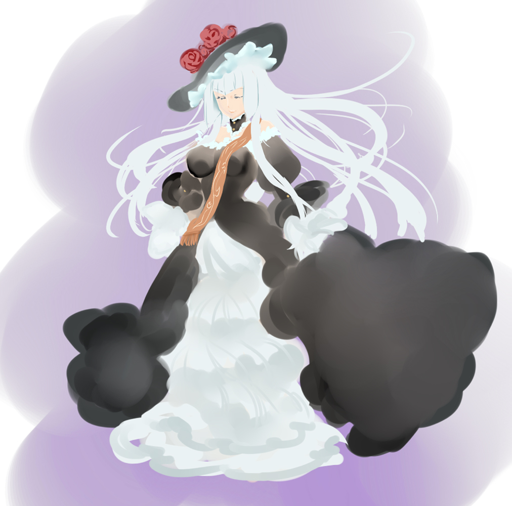 dress, frills, hime_cut, kifumi, long_hair, sash, silver_hair, umineko_no_naku_koro_ni