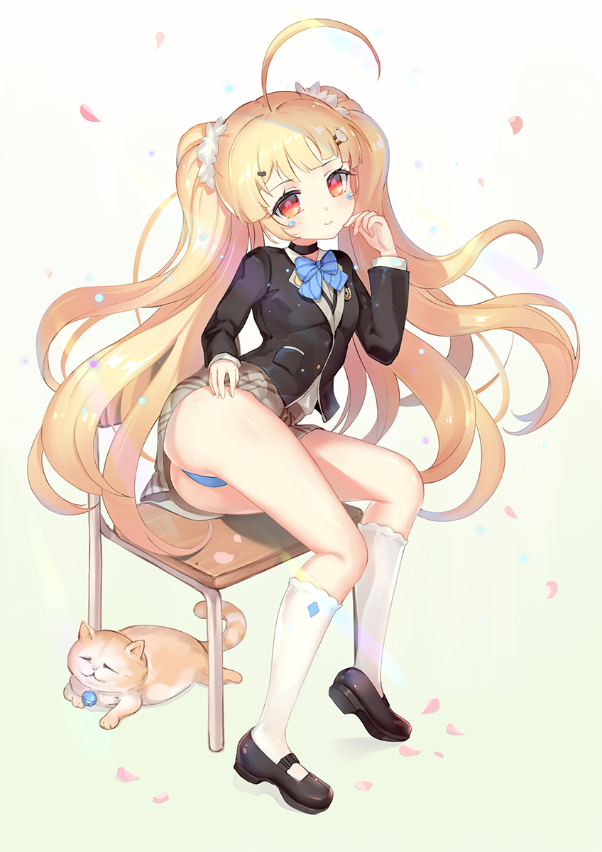 1girl, ahoge, animal, asanogawa_(tutufcc), ass, azur_lane, bangs, bell