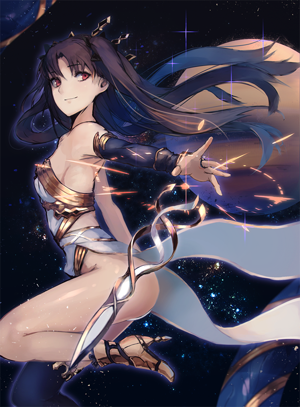 1girl, armpits, ass, bangs, bare_shoulders, breasts, brown_hair, closed_mouth