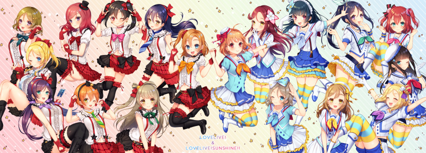 6+girls, :d, ;), \m/, \o/, \||/, ^_^, absurdres