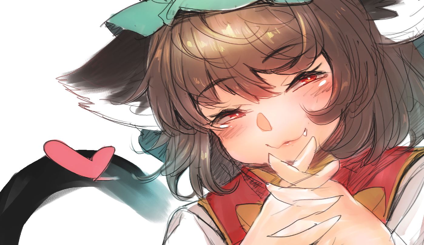 1girl, :3, anchors, animal_ears, bangs, blush, bright_pupils, brown_hair