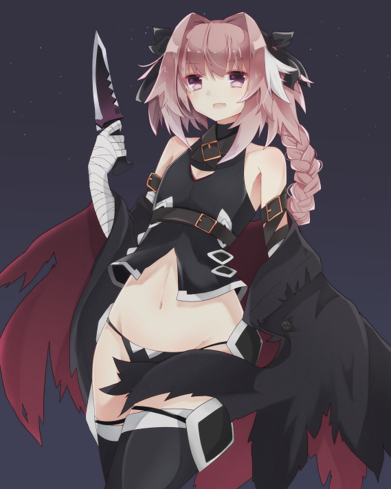 1boy, :d, arm_belt, astolfo_(fate), bandage, bandaged_arm, bandaged_hands, bangs