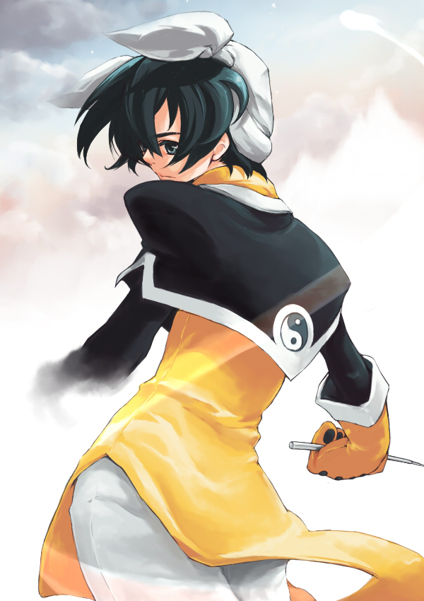 gloves, houshin_engi, otaki55, short_hair, taikoubou, yin_yang