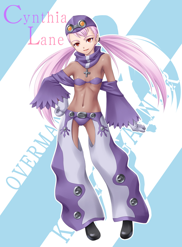 cynthia_lane, flat_chest, funfun, gloves, goggles, long_hair, overman_king_gainer, pink_hair