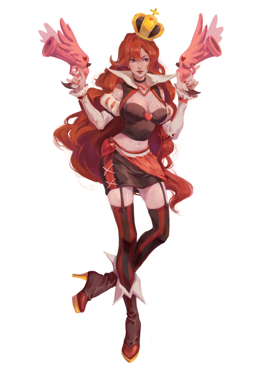 1girl, absurdres, alternate_costume, black_choker, black_legwear, boots, breasts, choker