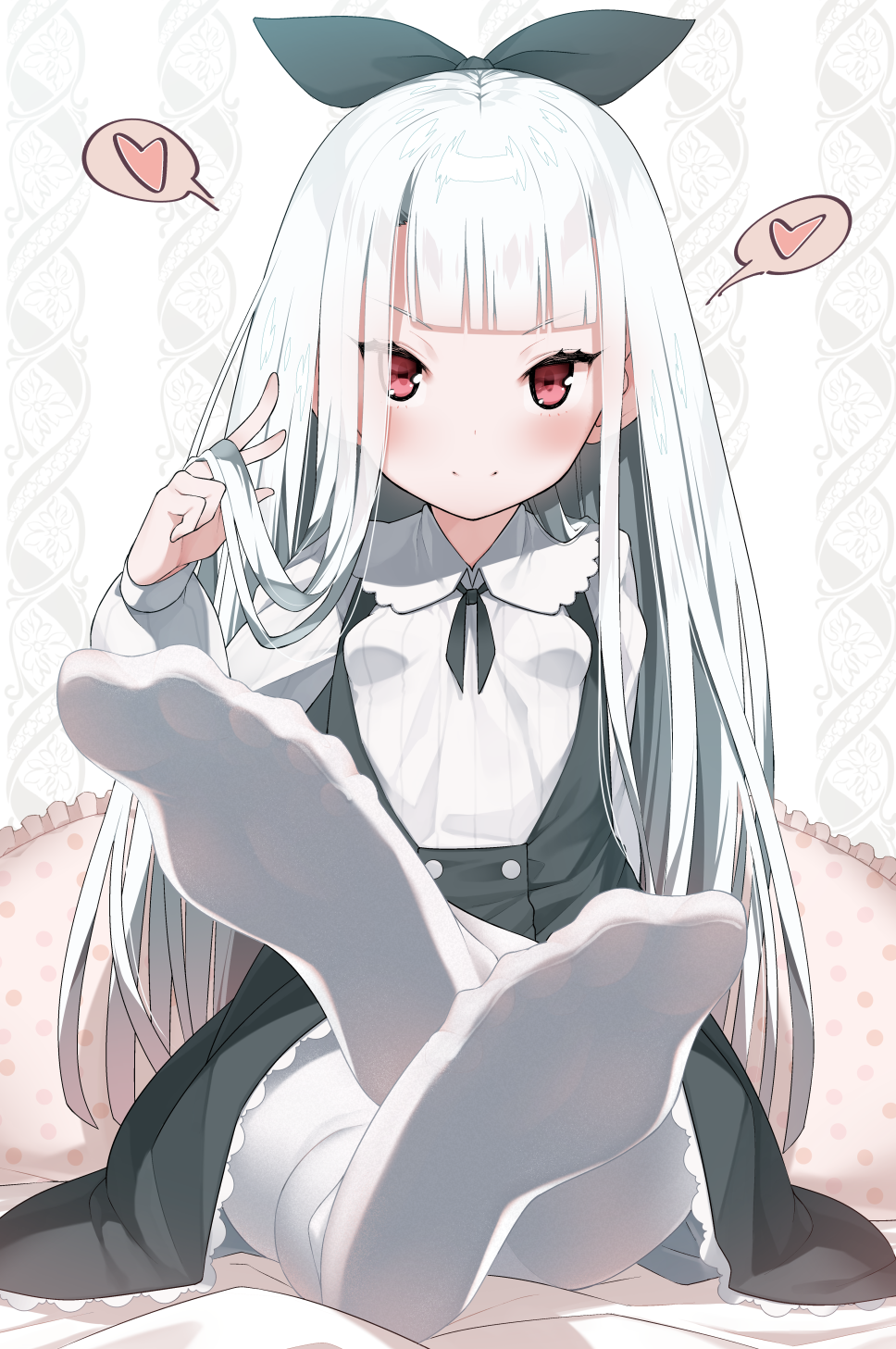 1girl, bane_(haibanemumi), blush, breasts, closed_mouth, dress, feet, frilled_dress
