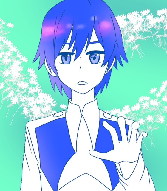1boy, darling_in_the_franxx, hiro_(darling_in_the_franxx), looking_at_viewer, male_focus, military, military_uniform, multiple_monochrome, necktie, short_hair, solo, uniform, user_wrxh8852