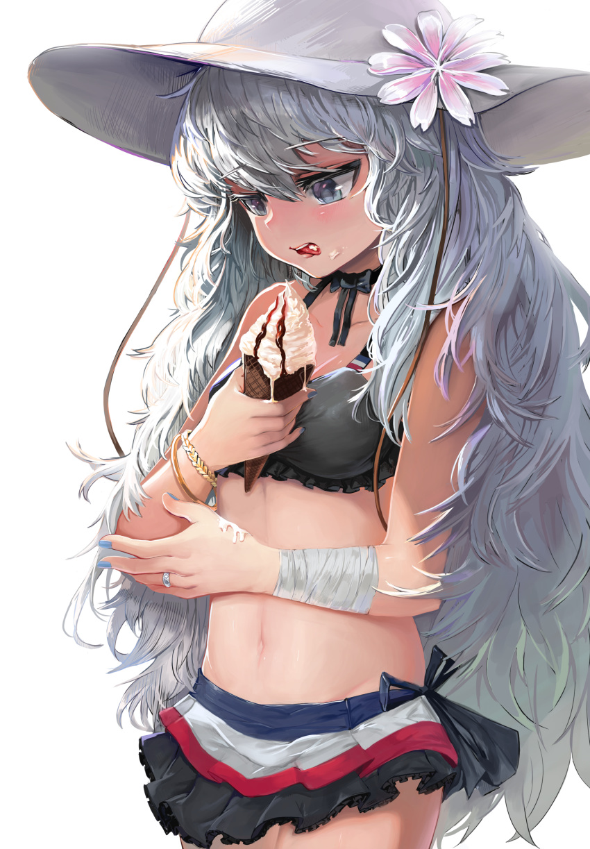 1girl, absurdres, alternate_costume, bandage, bandaged_arm, bangle, bangs, blue_eyes