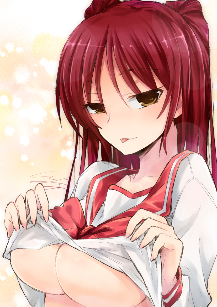 1girl, bangs, blush, bow, breasts, brown_eyes, closed_mouth, collarbone