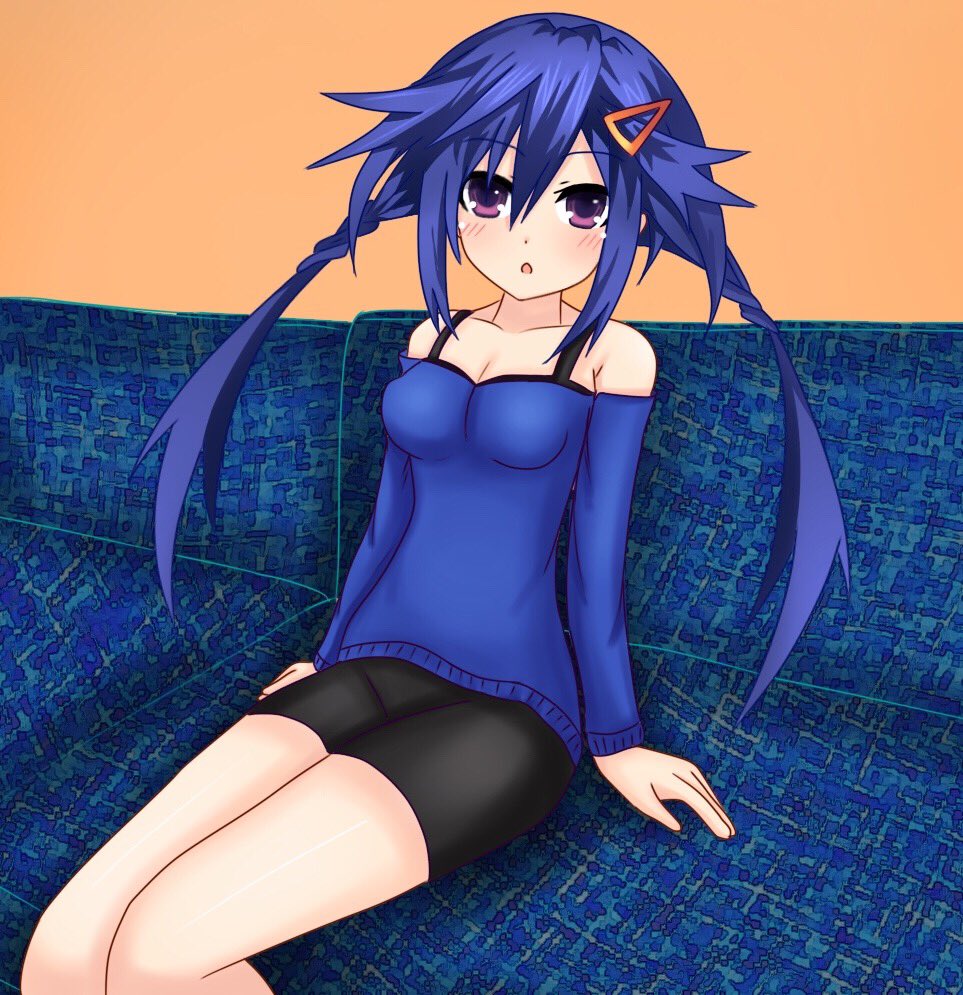 1girl, ankokuboshi_kurome, bike_shorts, blue_hair, blue_tank_top, g.g._shou, hair_ornament, hairclip