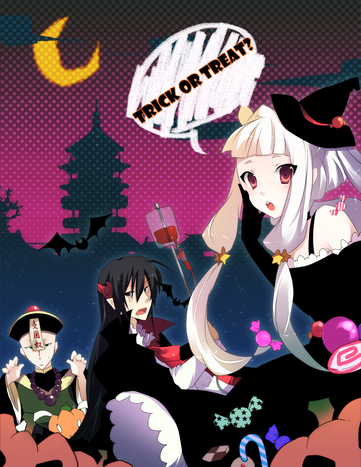 chinese_clothes, code_geass, dress, gao_hai, halloween, hat, kurohara_yuu, li_xingke