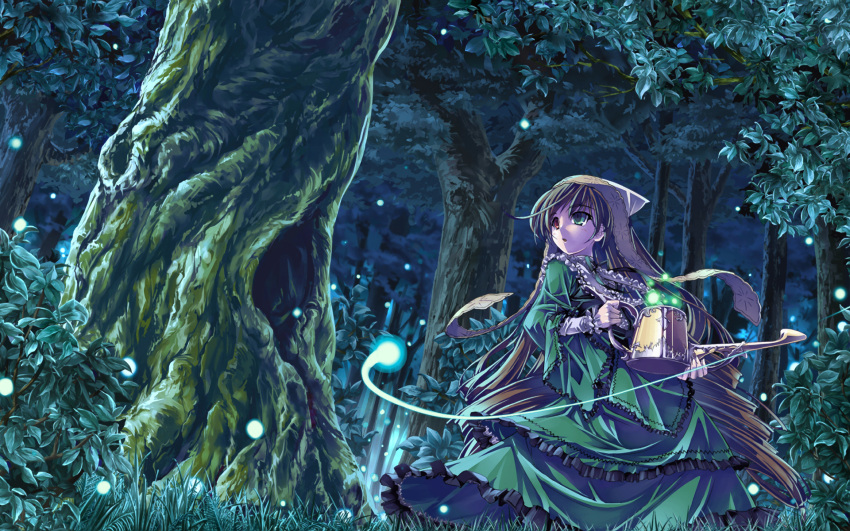 desu, heterochromia, outdoors, rozen_maiden, solo, suiseiseki, tagme