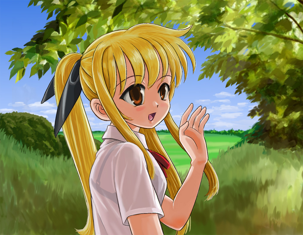 bra, brown_eyes, fate_testarossa, hair_ribbon, hair_ribbons, lingerie, long_hair, mahou_shoujo_lyrical_nanoha