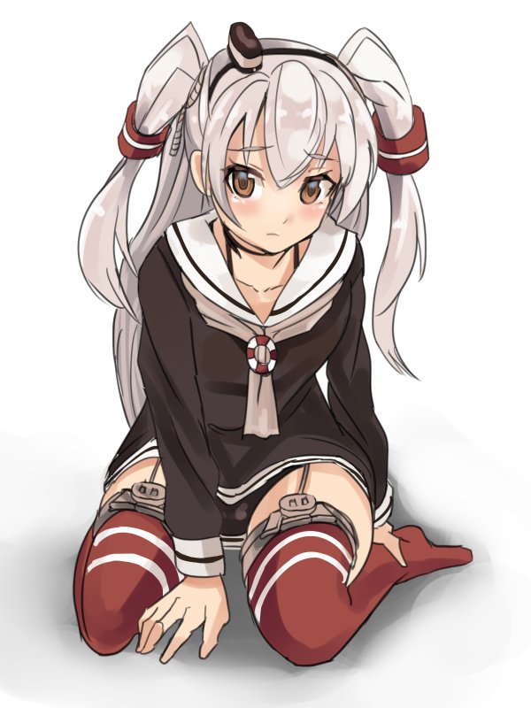 1girl, amatsukaze_(kantai_collection), black_panties, brown_dress, brown_eyes, chicken_(chickenx), dress, full_body