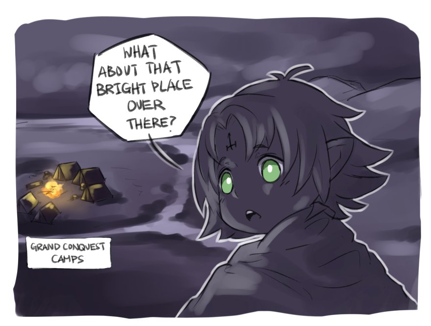 1girl, bangs, blush, campfire, camping, dark, english, fa