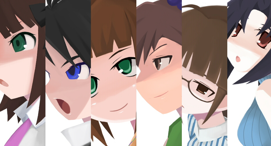 amami_haruka, column_lineup, cut-in, disgaea, futami_mami, idolmaster, kikuchi_makoto, miura_azusa