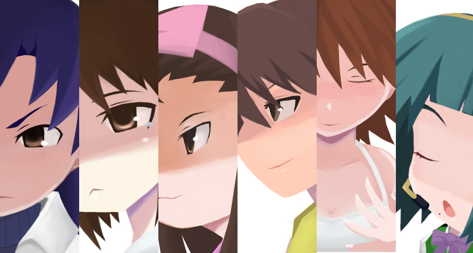 column_lineup, cut-in, disgaea, hagiwara_yukiho, hoshii_miki, idolmaster, kikuchi_makoto, kisaragi_chihaya