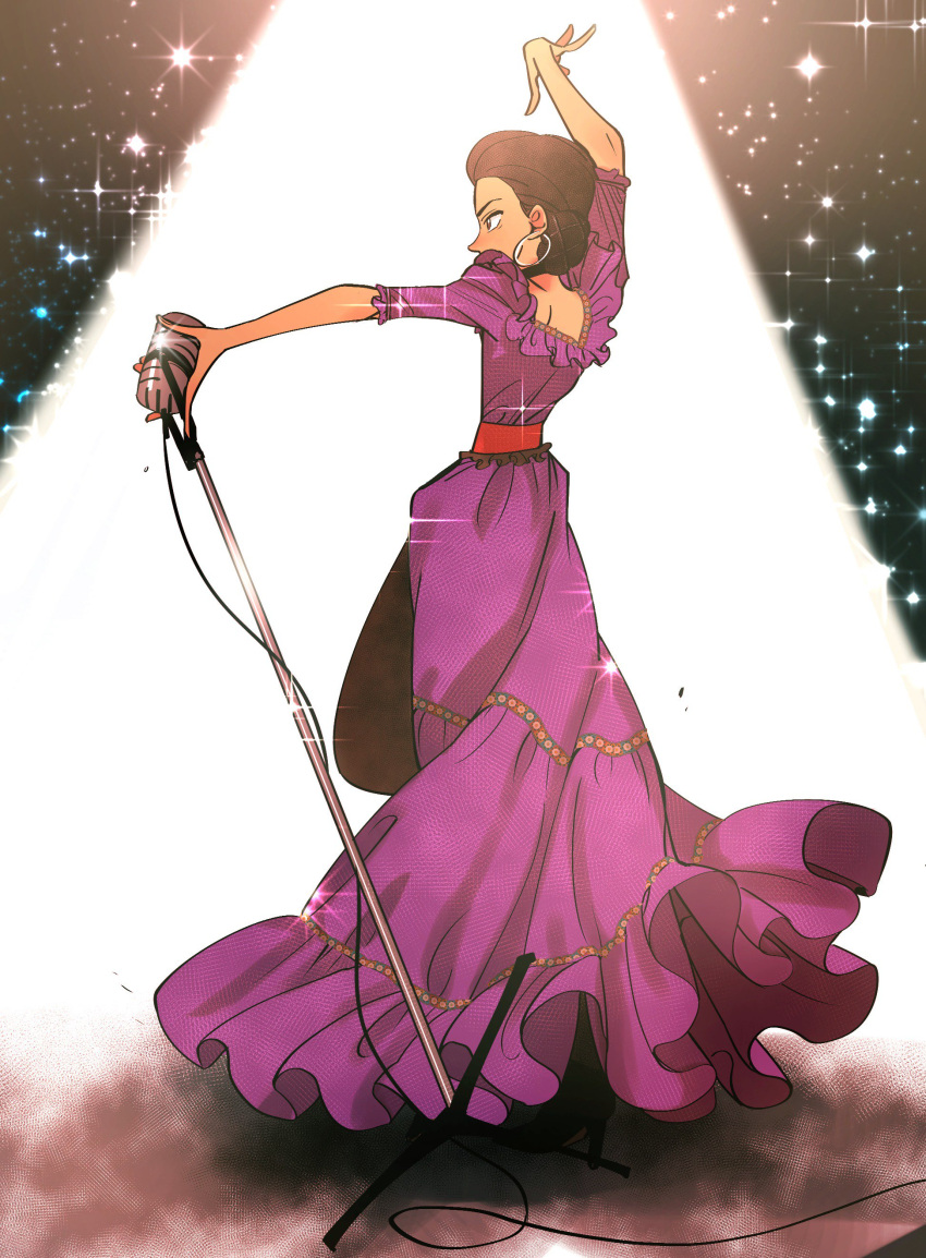 1girl, absurdres, black_hair, braid, coco_(disney), dark_skin, disney, dress