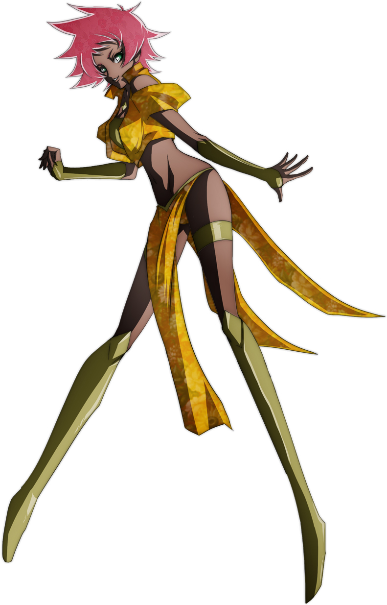 boots, casshern_sins, dark_skin, garters, gloves, green_eyes, highres, mozuku