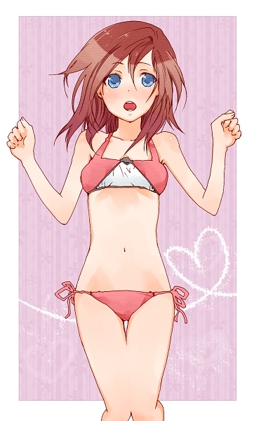 1girl, bad_id, bad_pixiv_id, blue_eyes, breasts, kairi_(kingdom_hearts), kingdom_hearts, kingdom_hearts_ii