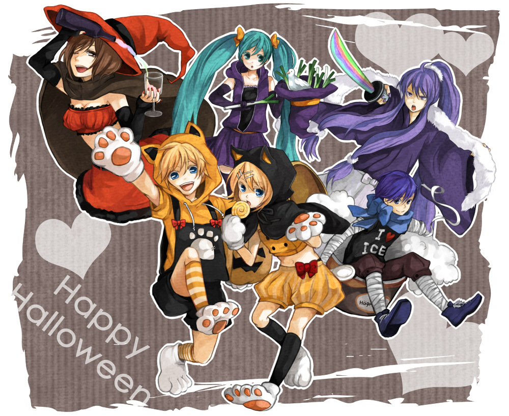 halloween, hatsune_miku, kagamine_len, kagamine_rin, kagura_gakupo, kaito, kamui_gakupo, meiko