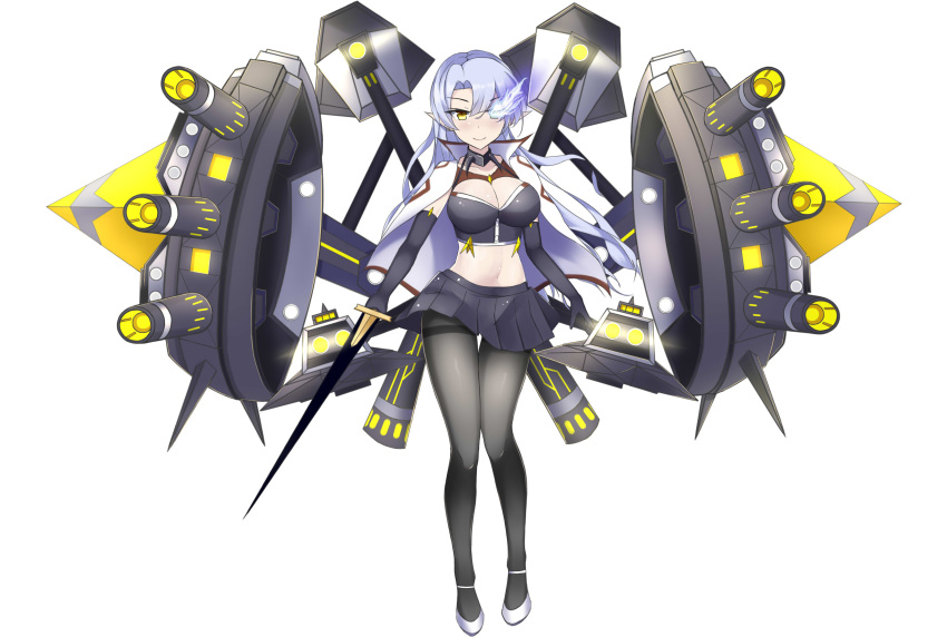 1girl, absurdres, alternate_costume, alternate_eye_color, alternate_hair_color, azur_lane, bangs, black_gloves